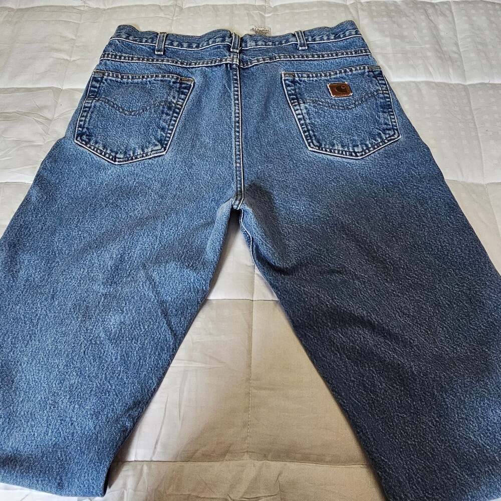Carhartt B160 DST Relaxed Fit Jeans Men's 36x30 Blue Denim 100% Cotton